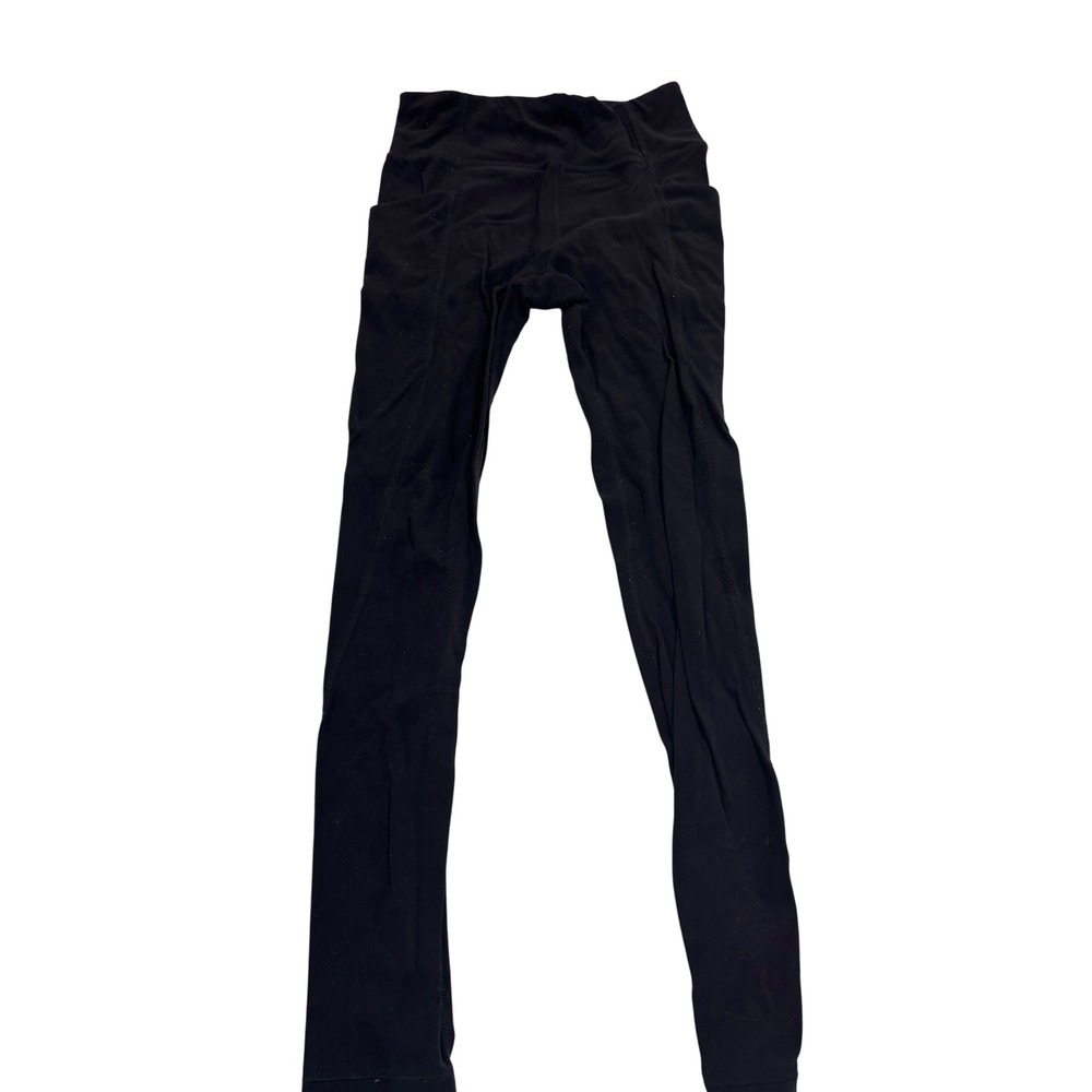 Athleta Girl High Rise Stash Your Treasures Tight Black Leggings Kids Size L 12